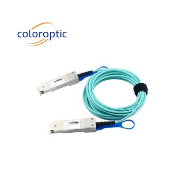 40G QSFP+ 3 - 100m Panjang Kabel Optik Aktif AOC Infiniband QDR / DDR / SDR