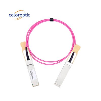 100G QSFP28 ke 100G QSFP28 AOC Kabel DAC 1m - 70m Panjang Untuk Pusat Data