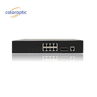 Efisien Poe Switch 8 Port 10/100/1000M 2*GE SFP Ethernet Uplink 140W