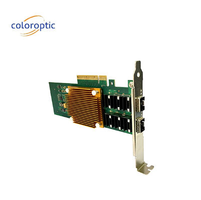 Dual Port Pcie Network Card 25G Optical NIC Host Bus Adapter PCI Express 2.0