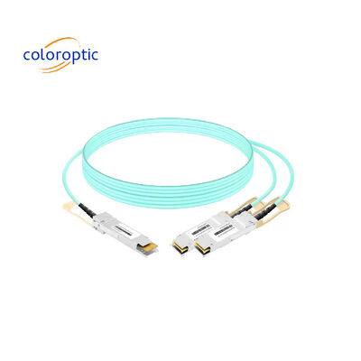 CO-1X1CP AOC DAC Kabel 400G OSFP ke 2x200G QSFP56 Link